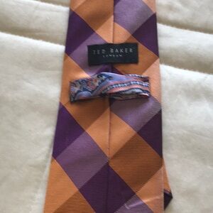 Ted Baker Bold Purple and Orange Geometric Tie